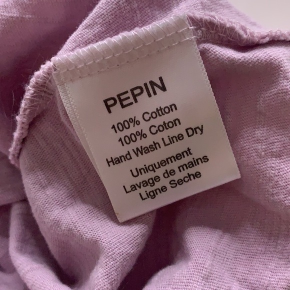 PEPIN Ruffle Cap Shoulder Sleeveless top lavender women’s blouse xs - Picture 6 of 6